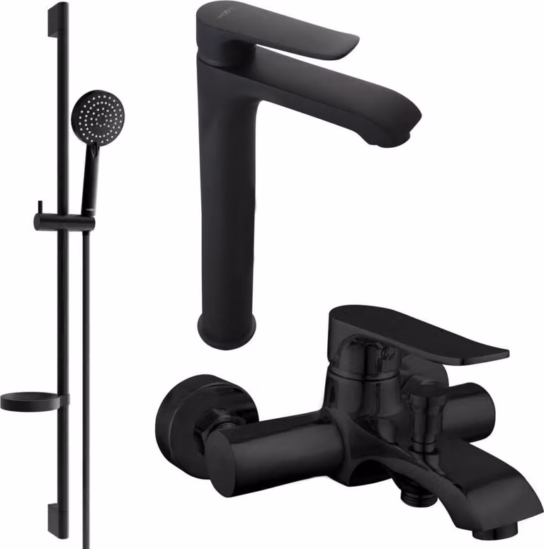 Mexen Pecos DS75 set da bagno, nero - 72713DS75-70