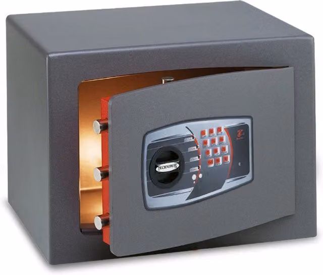 Cassaforte Digitale con Chiavi Technomax Technofort Grigia L/P/H: 49 x 43 x 35 cm