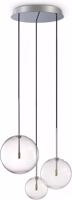 Lampada A Sospensione Equinoxe 3 Luci G4 Cromo Dimmerabile Ideal Lux