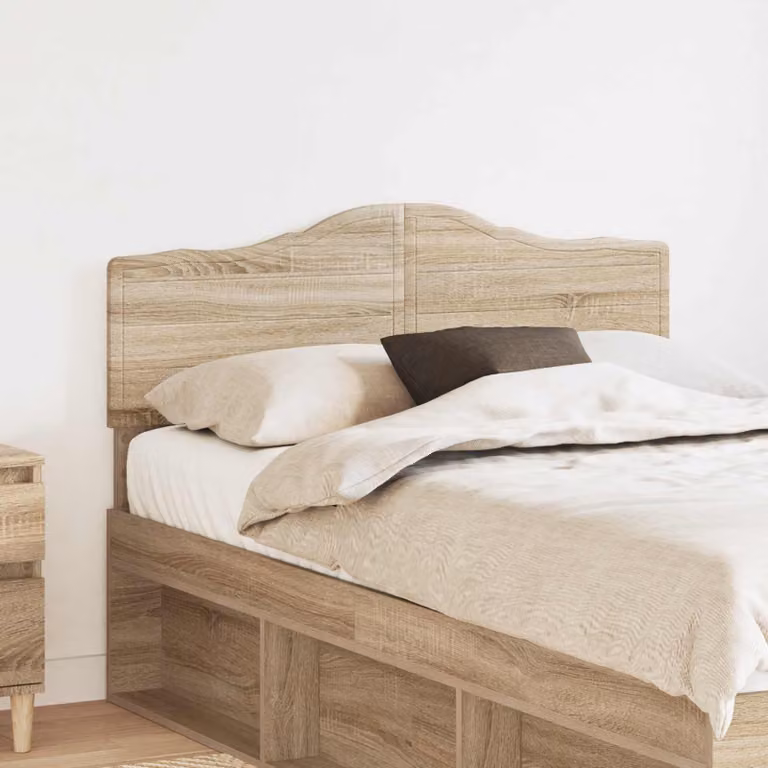 Testiera per letto vidaXL in legno ingegnerizzato Rovere Sonoma, colore marrone, stile minimalista