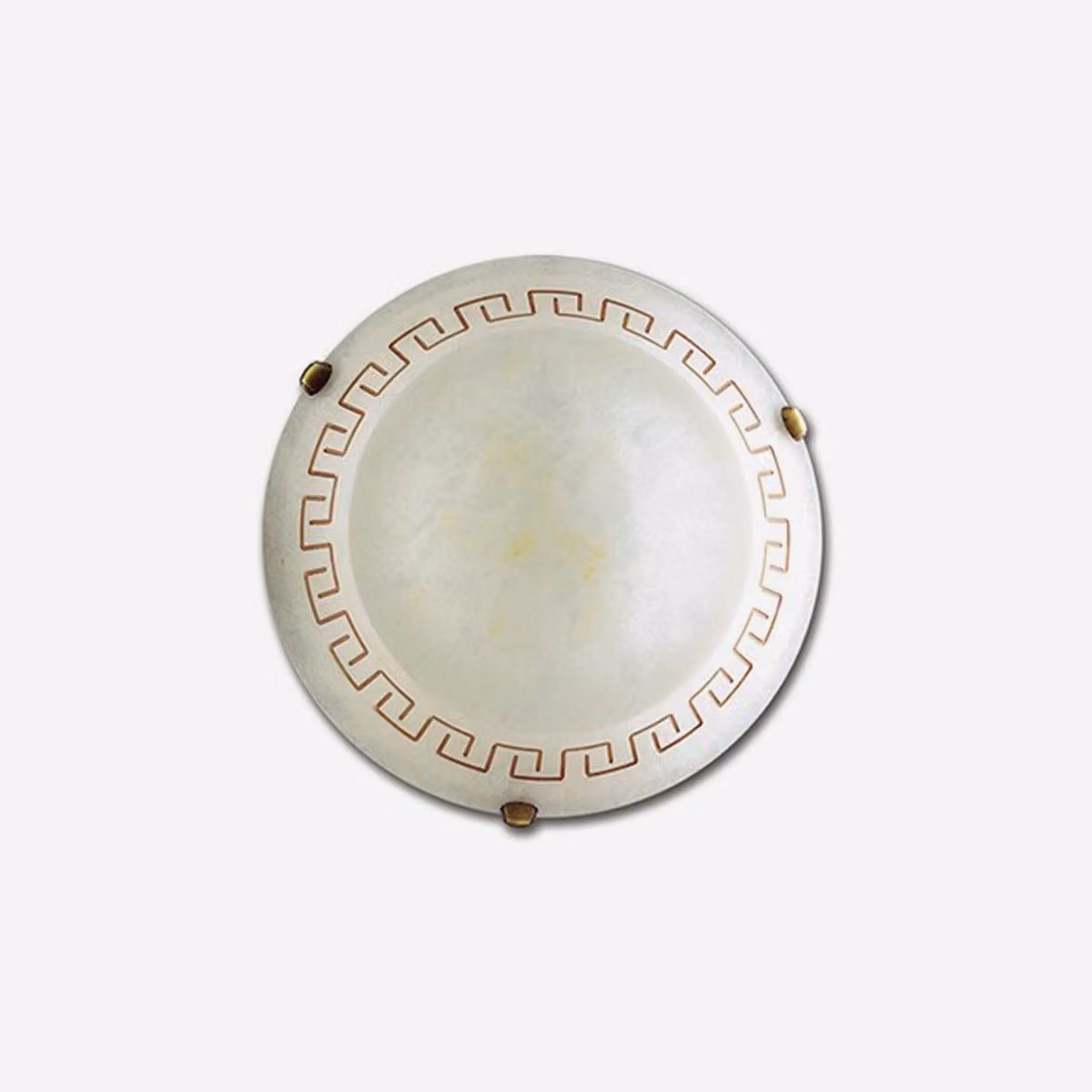 TRECENTO: Lampada a soffitto con paralume in vetro ambrato, diametro 40 cm.