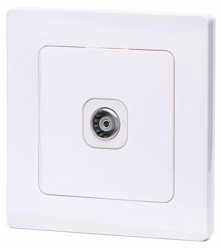 Prese TV, modello tedesco/francese, a 1 via, colore bianco