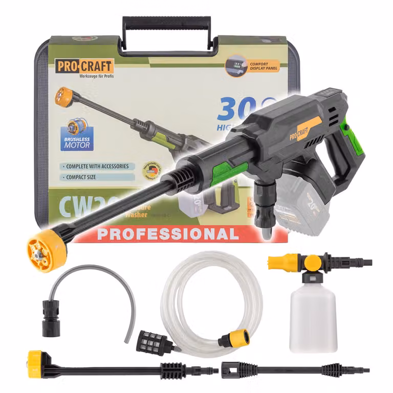 Procraft CW20 Accu Pressure Washer (senza batteria e caricatore)