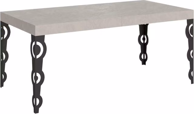 Tavolo allungabile Itamoby Karamay Premium cashmere con gambe in metallo antracite L/P: 200/304 x 90 cm