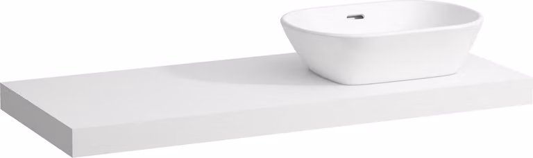 LAUFEN LANI Plan de toilette, une découpe à droite, 1185x495x65mm, H4046731122601, H4046731122601
