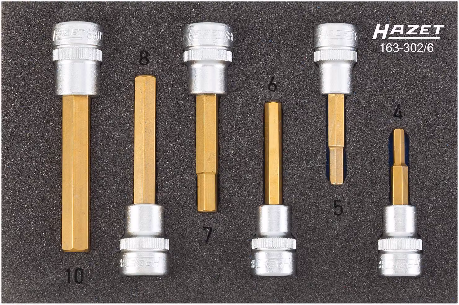 Hazet Bit set 3/8 (10 mm) 6-piece 163-302/6