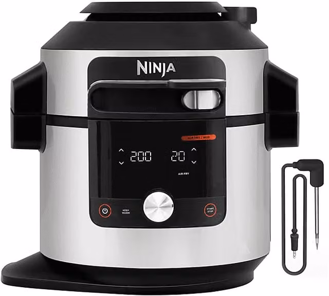 Ninja Multicooker 14in1 OL750EU, Pentola Multifunzione da 7,5 l, 1760 W, Nero/Acciaio