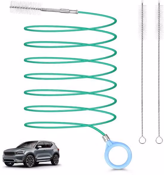 Tergicristallo flessibile per tetto apribile con 2 spazzole da 20 cm per canalette di scolo lunghe
