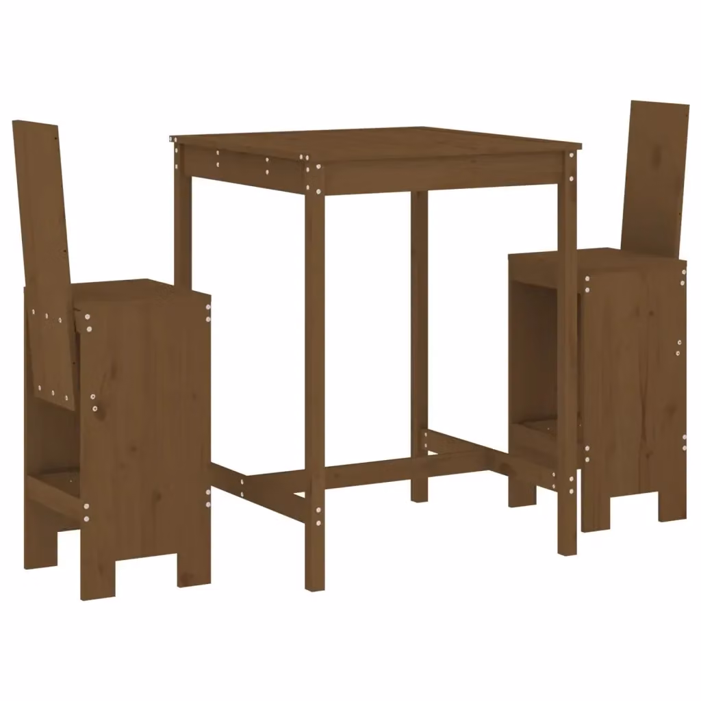 Set da giardino vidaXL in legno di pino marrone stile rustico – 2