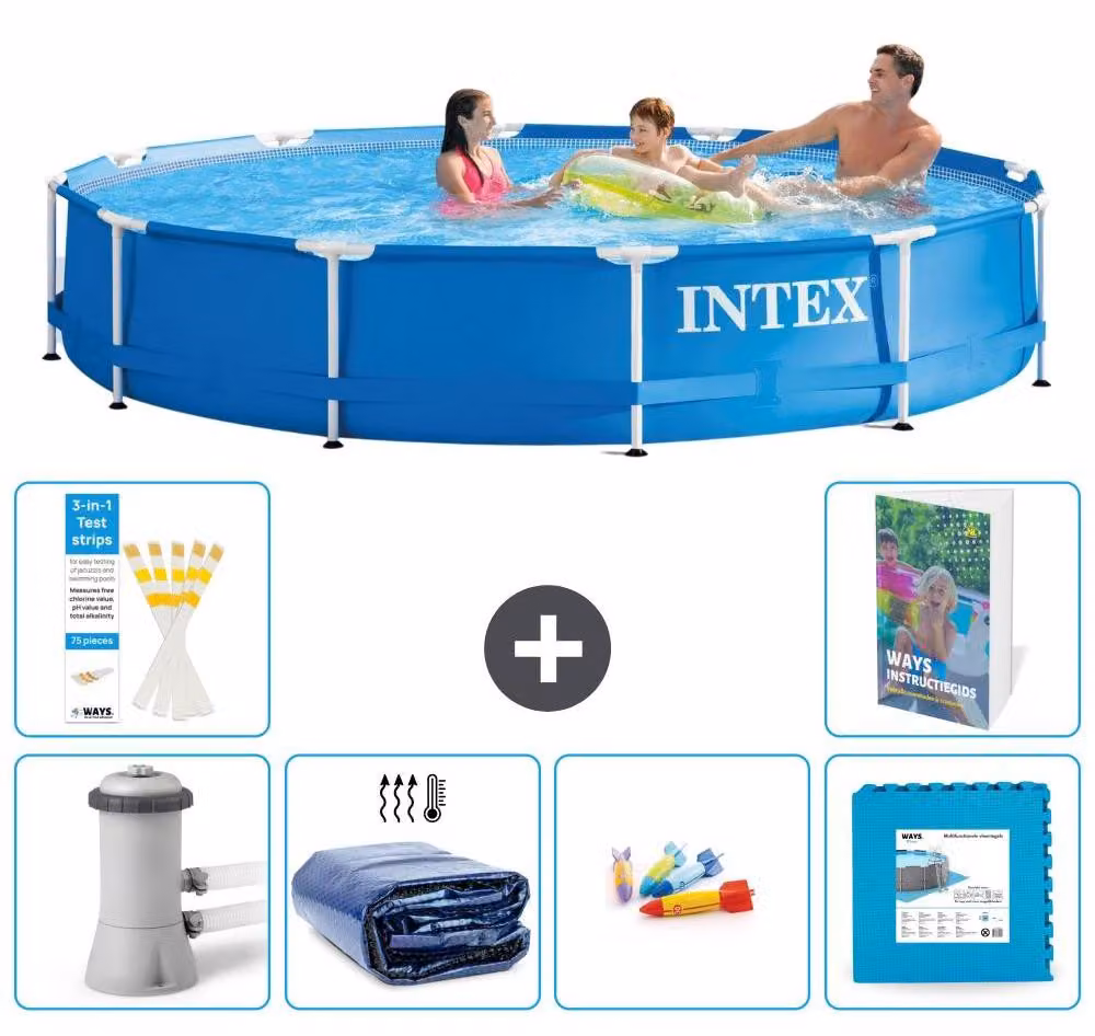 Piscina fuori terra a struttura - 366x76 cm - 5 pezzi - Modello S229