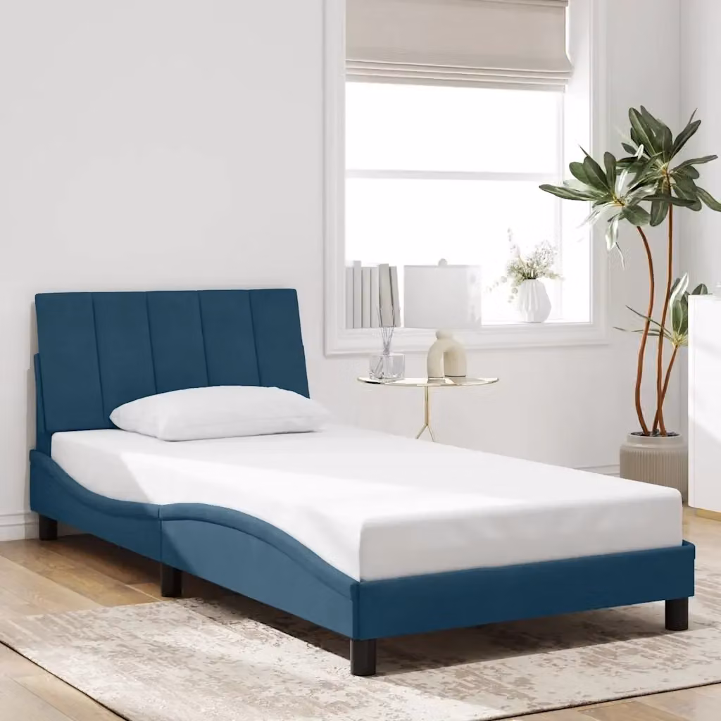 Giroletto singolo Hanko Blu in velluto per adulti L/P: 100 x 200 cm – 2