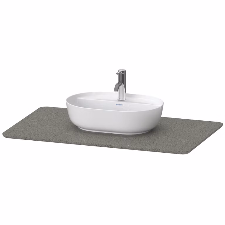 Console en pierre de quartz Duravit Luv LU9469, largeur 988mm, adaptée au meuble sous-lavabo LU9564, LU9569, LU946903333, LU946903333