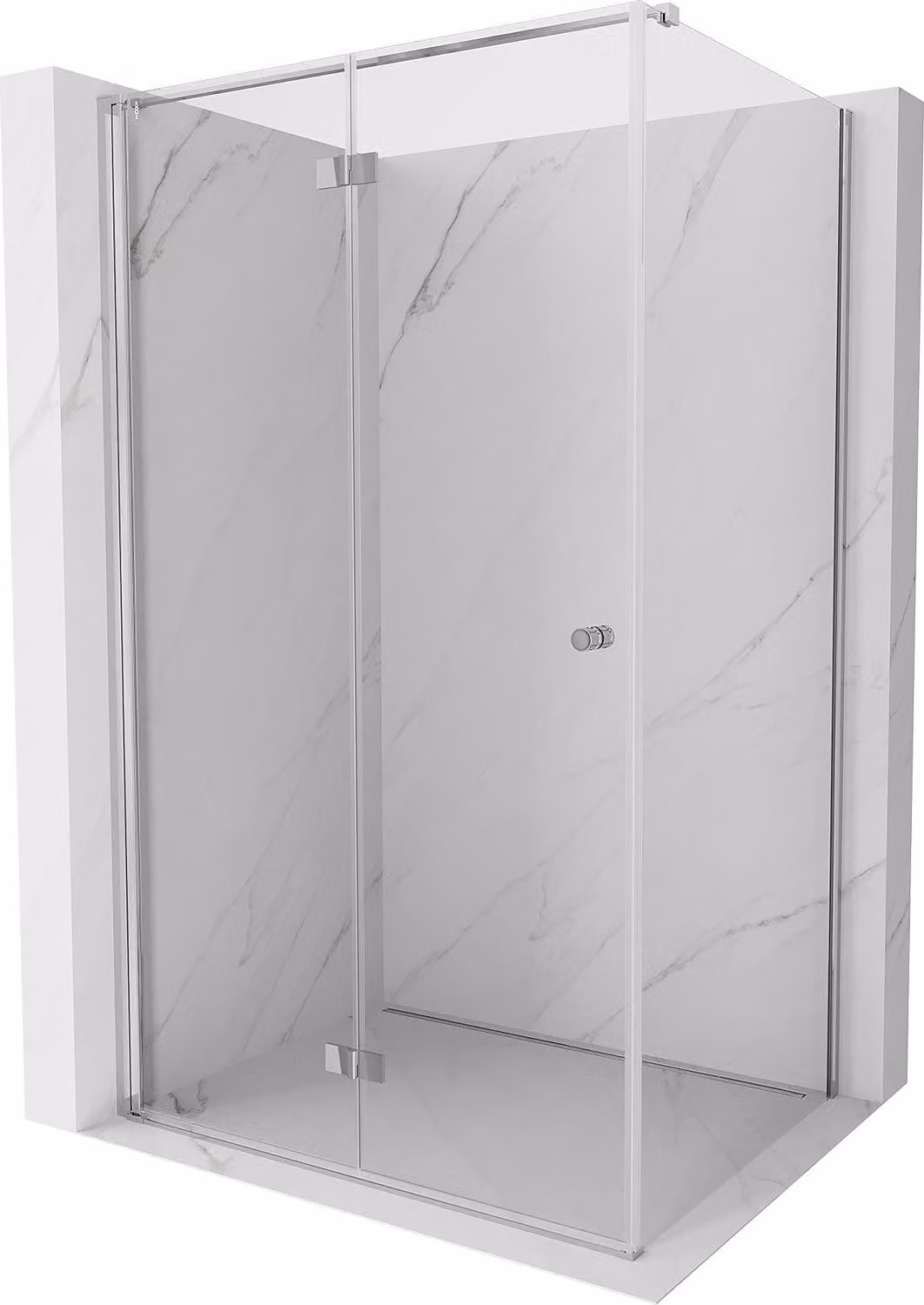 Mexen Mist-F cabina doccia pieghevole sinistra 70 x 120 cm, trasparente, cromo - 8A6T-070-120-01-00-L