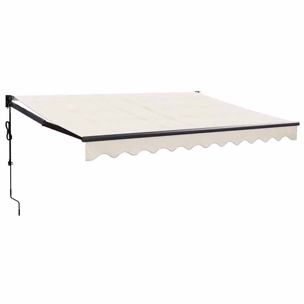 Tenda da sole automatica retrattile vidaxl in alluminio e poliestere beige L: 3,5 m, H: 2,5 m – 2