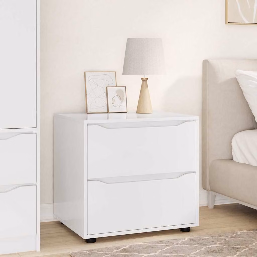 Armadio moderno vidaXL in MDF bianco lucido L/P/H: 60 x 48 x 57 cm