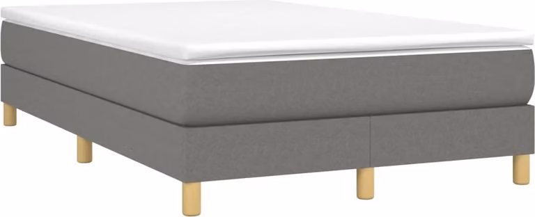 Maison Exclusive - Giroletto a Molle con Materasso Grigio Scuro 120x190cm Tessuto