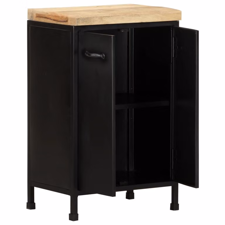 Credenza 47x35x76 cm in Legno di Mango Grezzo