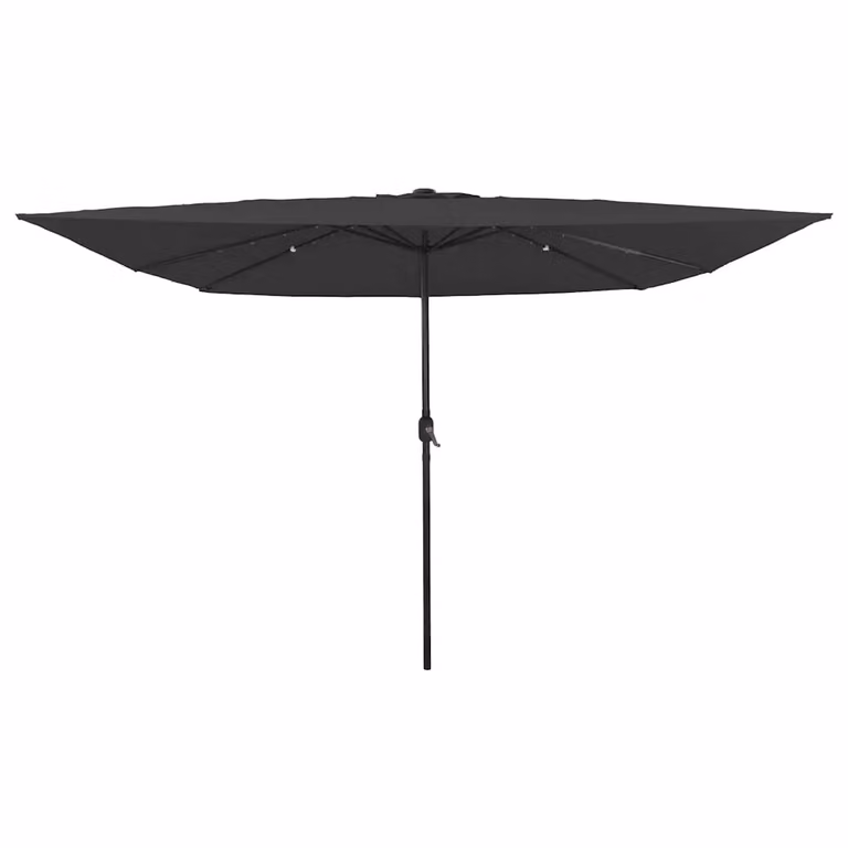 Ombrello da giardino vidaXL in poliestere e acciaio, colore antracite/nero, L 295 x P 295 x H 245 cm