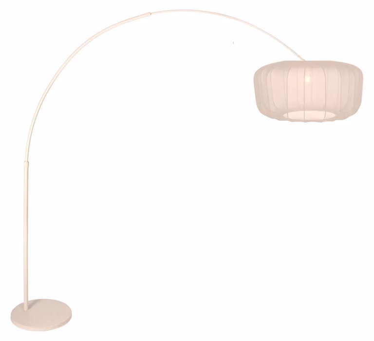Lampada da terra - crema - Sparkled Light - metallo tessile - Ø 45cm - E27 - 4678CR - Steinhauer