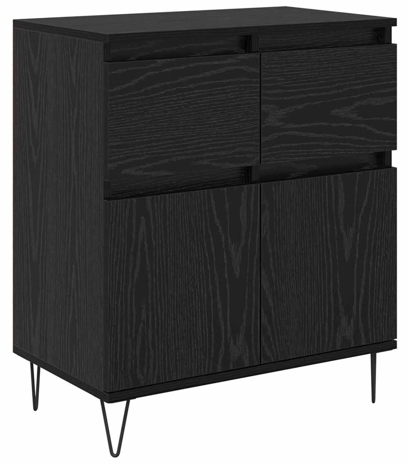 Credenza con cassetto Rovere Nero 60 x 35 x 70 cm