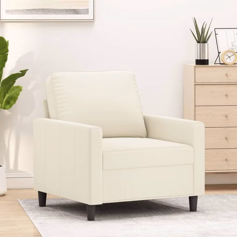 Maison Exclusive - Poltrona Crema 60 cm Velluto