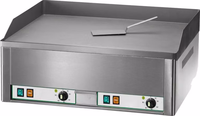 Piastra grill elettrica KBS, 2 zone di riscaldamento, superficie liscia, 6 kW, 665x570x300 mm, 400 Volt