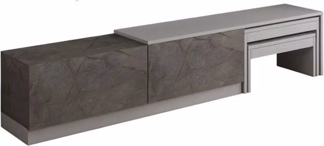 Porta TV in legno "Nest" - 180 x 30 x 36 cm - Grigio