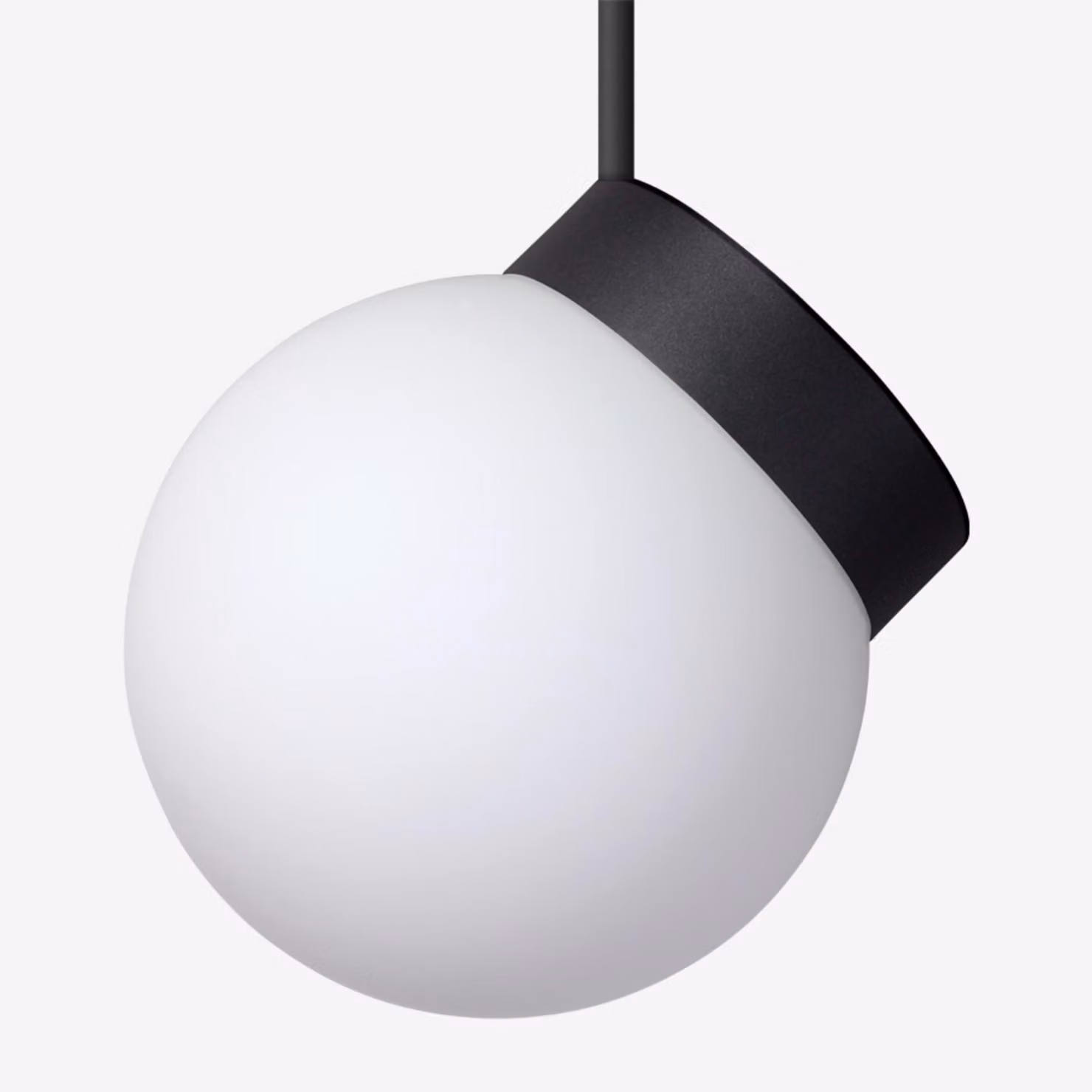 Lampada a sospensione LUCIS POLARIS ZTR 1x100(77)W E27 vetro nero opalino ZTR.11.280.45