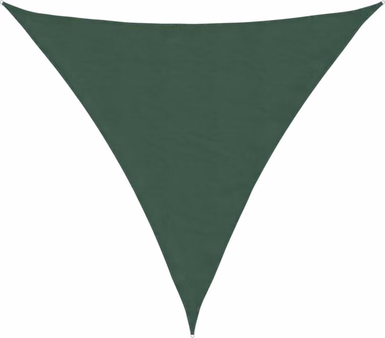 Parasole a Vela Oxford Triangolare 3,6x3,6x3,6 m Verde Scuro