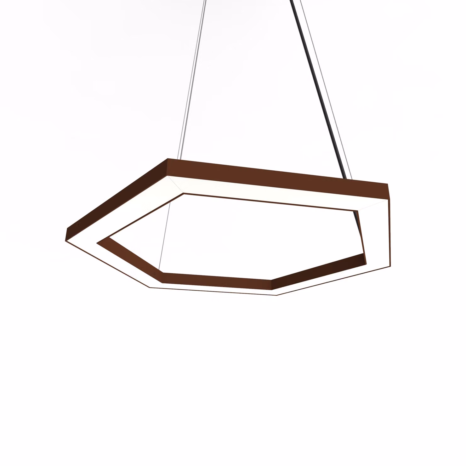 Lampada A Sospensione Esagono D40 Monocolore Opaca