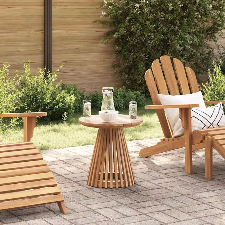 vidaXL Tavolo laterale moderno in legno di teak solido marrone L/P/H: 50 x 50 x 49,5 cm