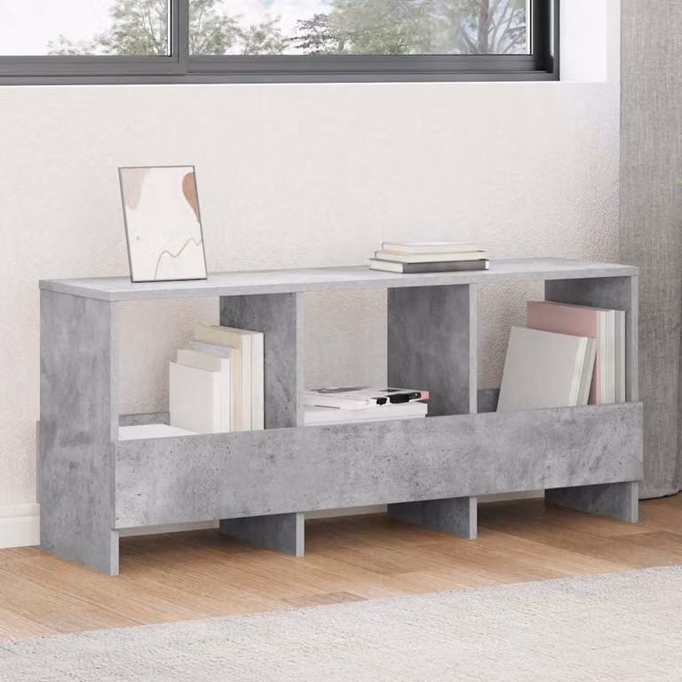 Scaffale per riviste vidaXL moderno in MDF Grigio cemento L: 102 cm, P: 30 cm, H: 45 cm