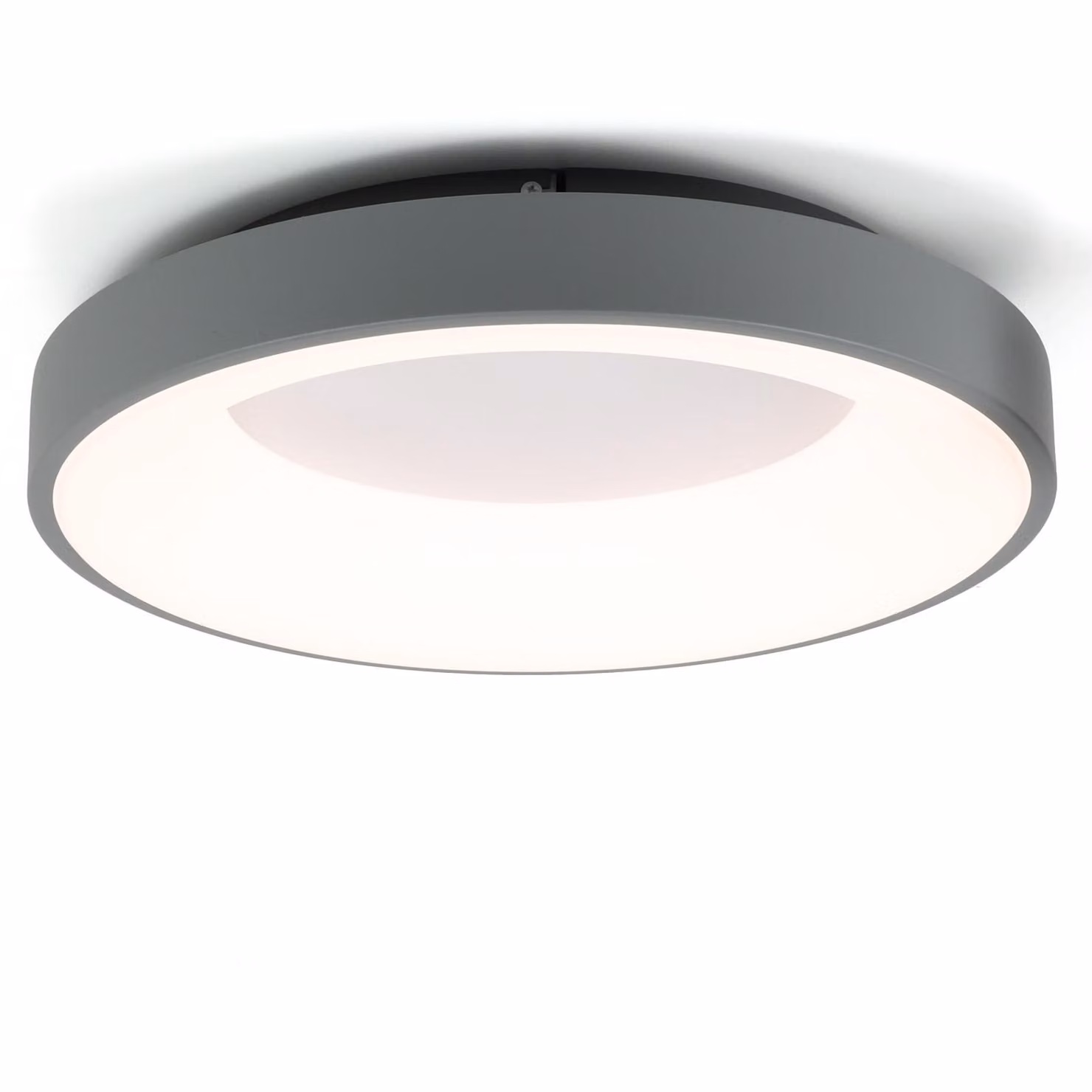 Plafoniera LED design 36W metallo circolare Ø40 cm 3000K-4000K-6000K selezionabile driver Philips 4500lm CRI 85 nessun sfarfallio