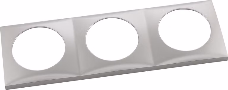 Berker 918192524 Telaio a 3 ingressi in acciaio inox, laccato IntegroFlow