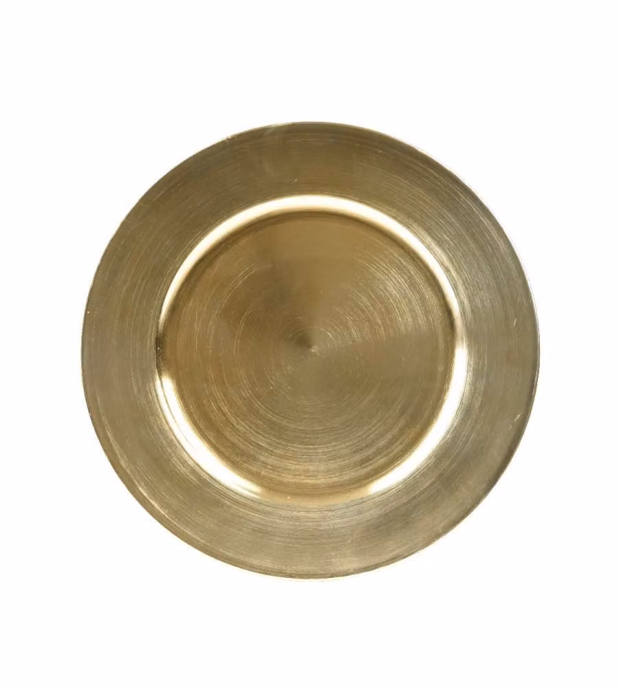Kitchen Goods Piatto Decorativo Oro - Tavola Natalizia - 33cm