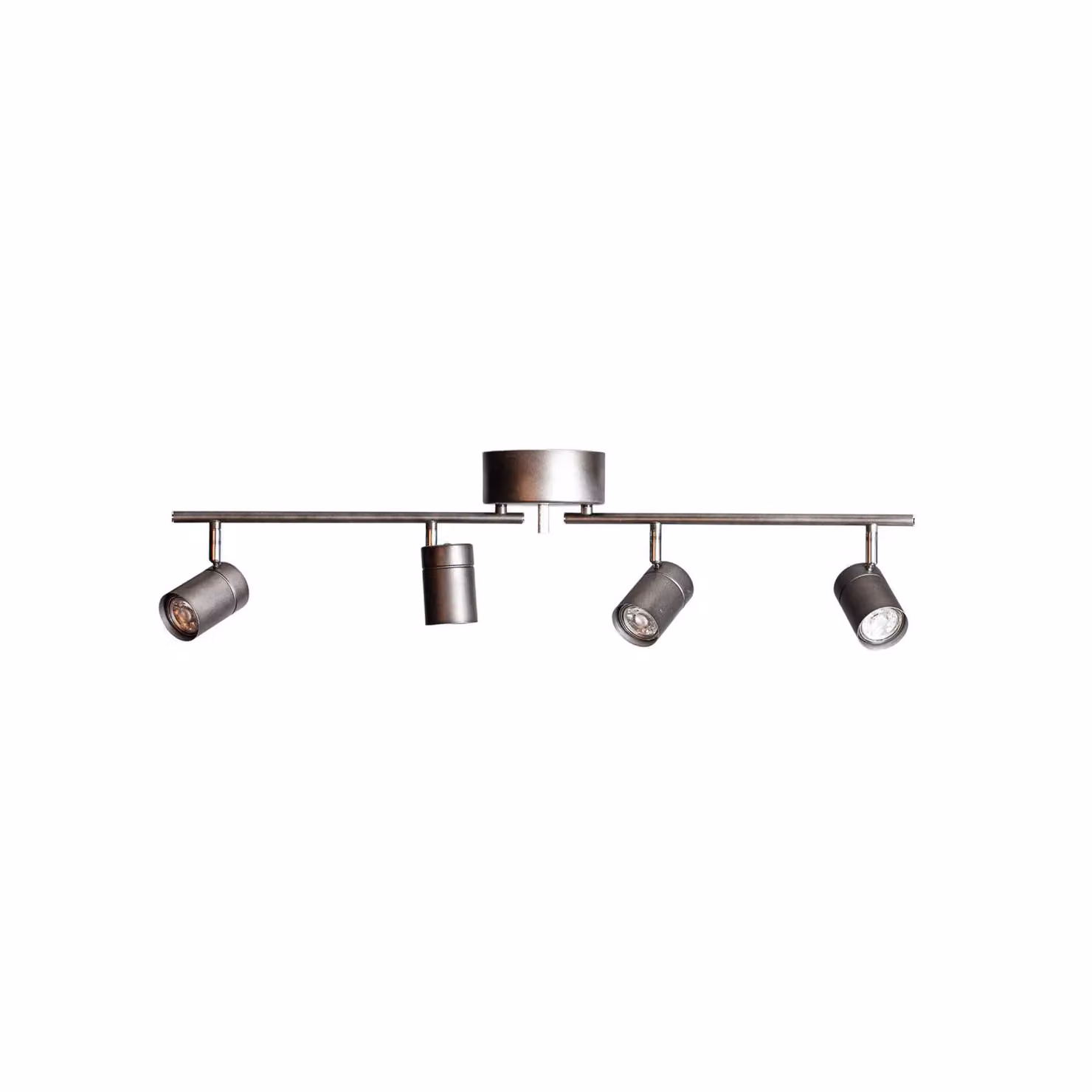 By Rydéns Rydéns: faretto da soffitto Correct, a 4 luci, grigio, GU10 dimmerabile, Alluminio / Grigio / Zincato, Soggiorno / Sala da pranzo, Metallo, Moderno, Faretto alogeno