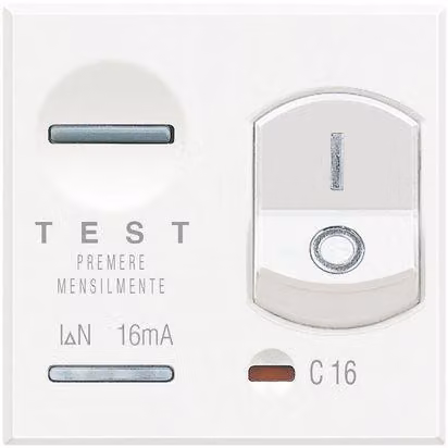 BTICINO axolute - interruttore magnetotermico differenziale 1P+N 10A 10mA 2 moduli HD4305A10