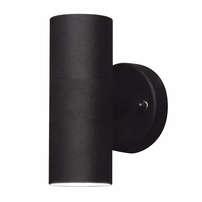 Konstsmide Modena Up&Down Applique Up&Down in alluminio laccato nero con vetro trasparente