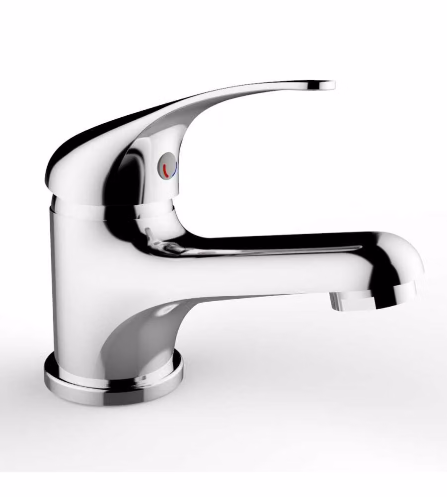 Rubinetto Miscelatore Lavabo Eva Cromato Ottone 35mm