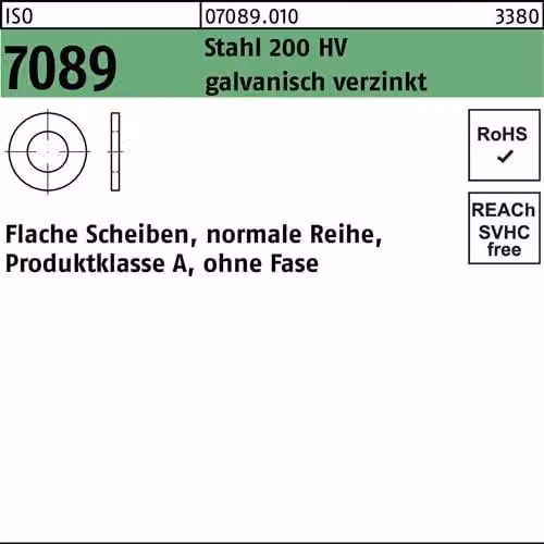 Dischi Reyher ISO7089 5 (5,3x10x1 ) HV, vz 070890100050000 (1000 pezzi)