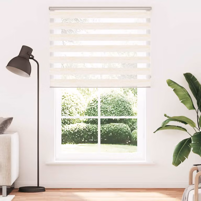vidaXL Tenda a Rullo Zebra Larghezza Tessuto 135,9 cm Poliestere