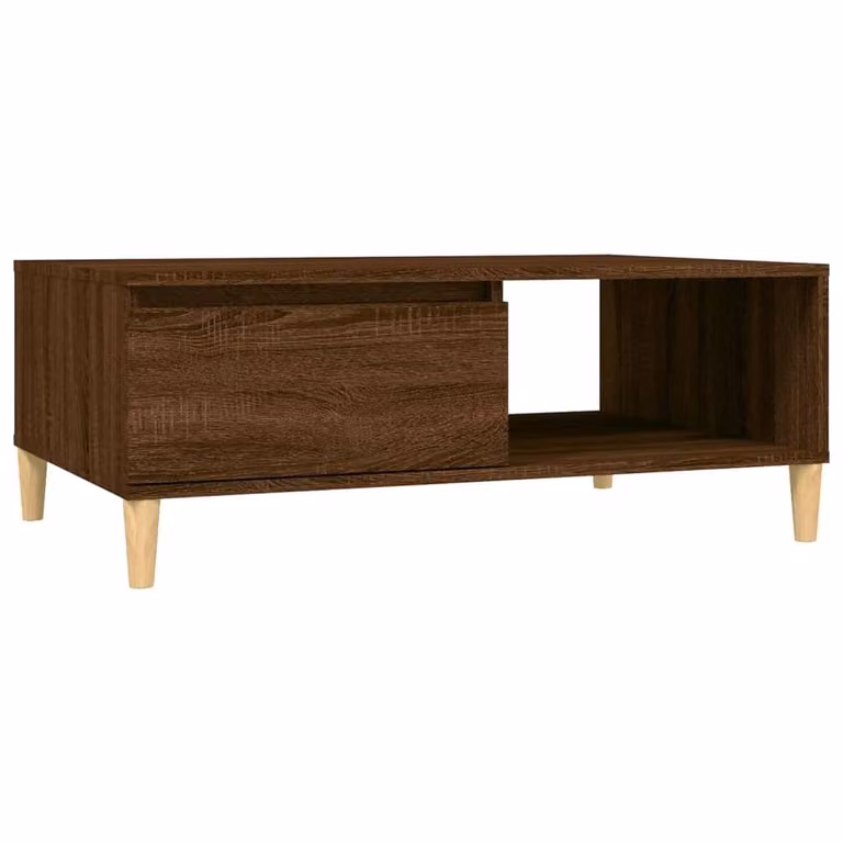 Tavolino da Salotto Rovere Marrone 90x60x35 cm in Truciolato