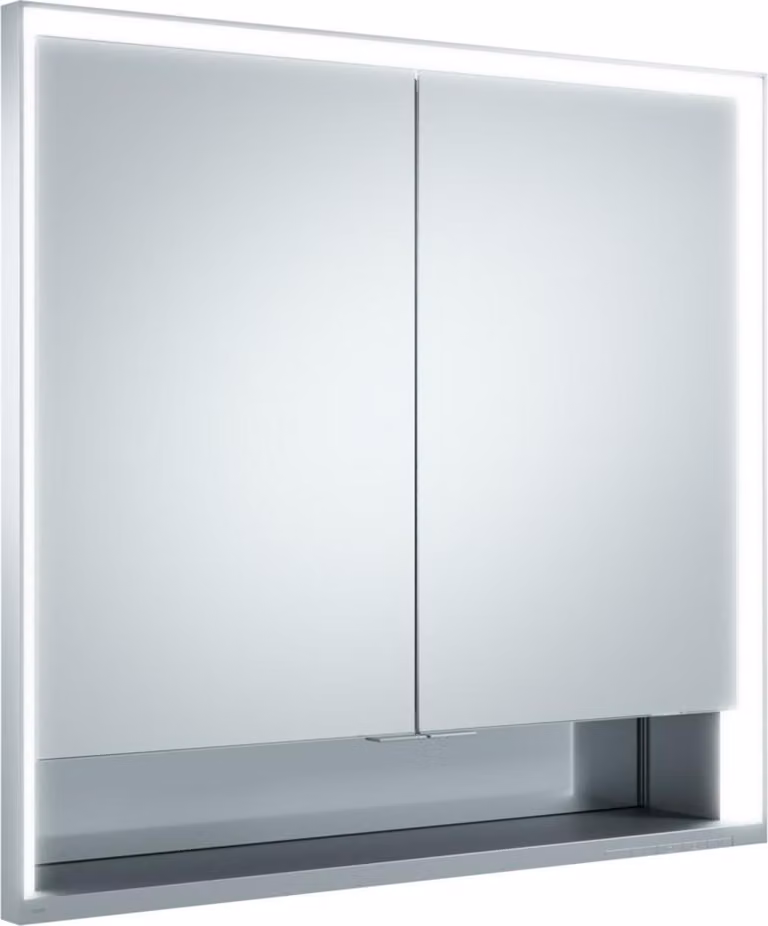 KEUCO Royal Lumos armoire de toilette encastrable 2 portes, porte courte, avec miroir chauffant, 700mm, 14317171304, 14317171304