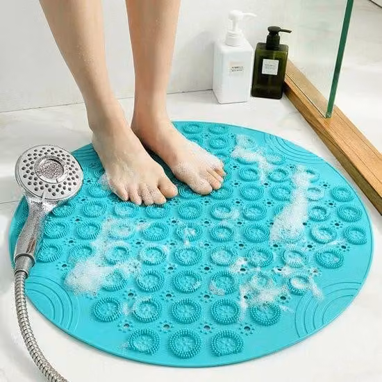 Tappetino antiscivolo per doccia, accessori da bagno, silicone, 50x30 cm
