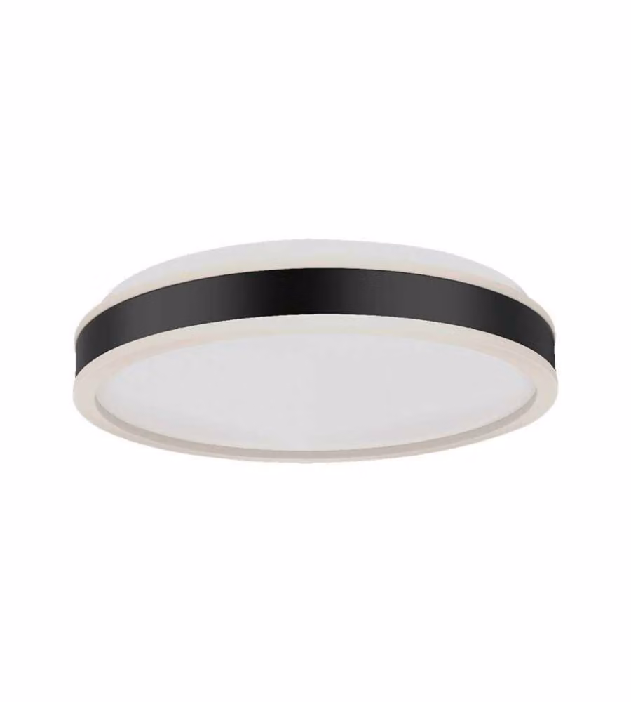 Lampadario LED V-TAC da plafone nero, dimmerabile TRIAC, 18W, 4000K, diametro: 35 cm, altezza: 6,2 cm
