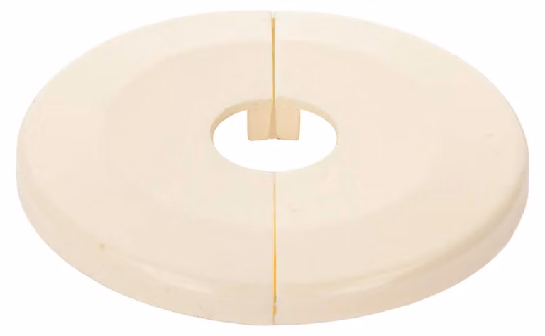 Rosetta per cerniera tecuro Ø 16 mm x Ø 65 mm x 6,5 mm - Plastica ABS bianca