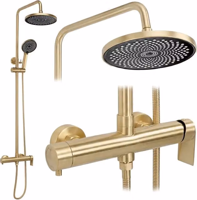 Set Doccia Rea Hunter Brush Gold