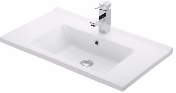 Lavabo rettangolare sospeso ETNA 75x45x16,5 cm in porcellana
