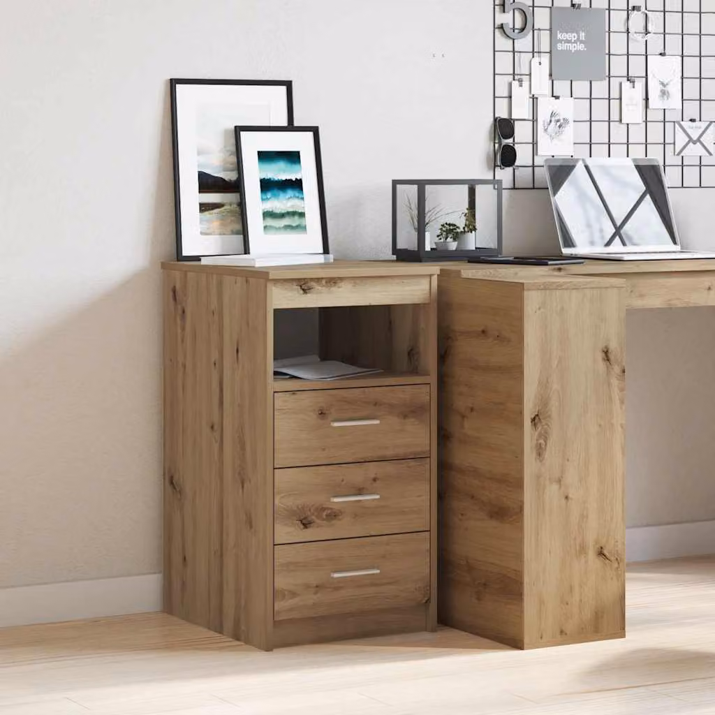 Cassettiera vidaXL in stile moderno color marrone in MDF L: 40 cm, P: 50 cm, H: 76 cm