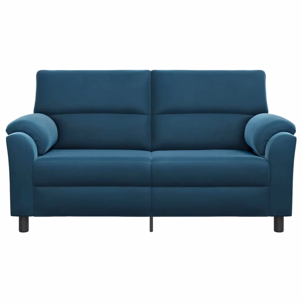 Divano moderno in velluto blu vidaXL con coperture rimovibili L: 174 cm, P: 85 cm, H: 93 cm – 2